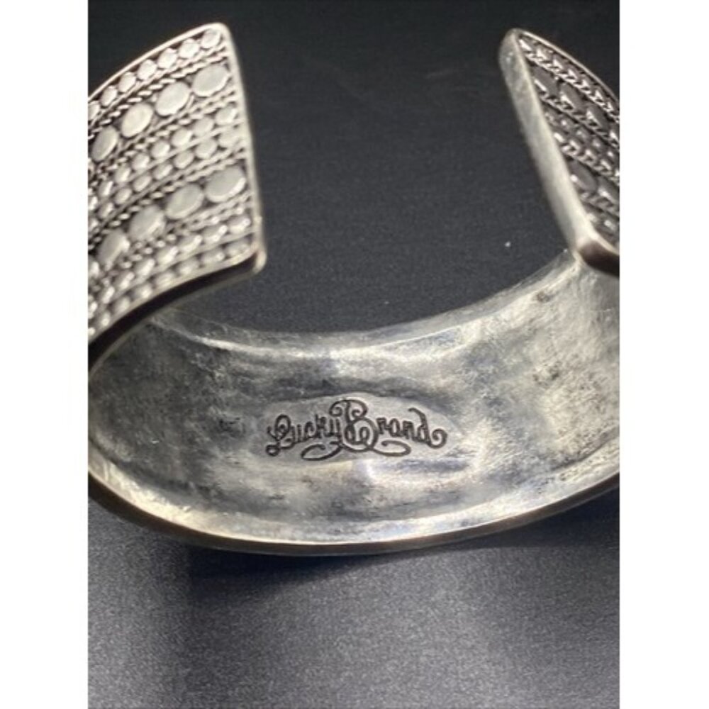Signed NWOT Bracelet Lucky Brand Silver Tone Multi Row Cuff Western Boho 8" - Picture 3 of 10